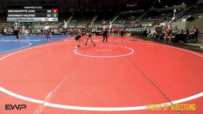 68 lbs Consi Of 8 #1 - Melissavette Alba, Cowboy Wrestling Club vs Savannah Halsted, Sebolt Wrestling Academy