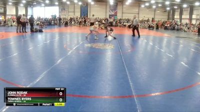 100 lbs Rd# 1 9:00am Friday - John Rodak, Florida Elite vs Townes Byers, Terps XPress