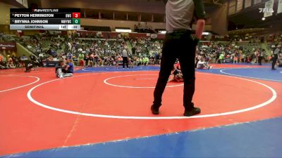 46 lbs Semifinal - Brynna Johnson, Mountain Home Flyers Youth Wrestling Club vs Peyton Herrington, Battlefield Wrestling Club