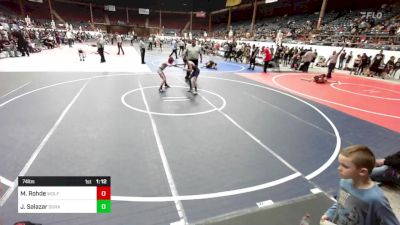 74 lbs Semifinal - Maxton Rohde, Wolfpack Wr Ac vs Jorrdan Salazar, Duran Elite