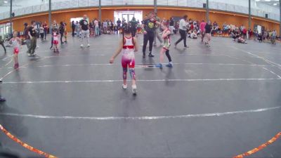 70 lbs Round 1 (4 Team) - Jayliannes Hardguittini, Team Palmetto Pink vs Chloe Winther, NC Girls Wrestling Club