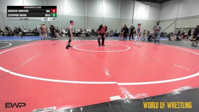 64 lbs Rr Rnd 3 - Mason Simons, Shelton Wrestling Academy 12U vs Cooper Edge, Mojo Mulisha 12U