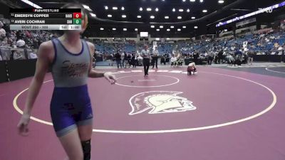 100 lbs Cons. Round 2 - Emersyn Copper, Hays Hs vs Averi Cochran, Spring Hill HS