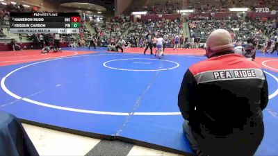 120 lbs 3rd Place Match - Keggun Carson, PrimeTime Youth Wrestling vs Kameron Rudd, Battlefield Wrestling Club