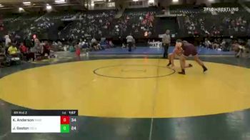 220 lbs Rr Rnd 2 - Keifer Anderson, Broken Bow High School vs Justin Gaston, Columbus