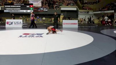 Intermediate Boys - 56 lbs Cons. Round 3 - Tayden Bongcaron, Grappling Arts Of Stockton vs Cristian Navarro