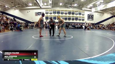 215 lbs Cons. Round 4 - Jordan Folmer, Keystone vs Nick Pfeiffer, Clay (Oregon)