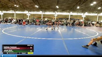 132 lbs Quarterfinal - Jesse Rice, CV USA Wrestling vs Sophia Thomas, Robert Stuart Middle School