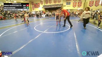 70 lbs Consi Of 8 #2 - Ronald Branchcomb 4th, Wagoner Takedown Club vs Reilas Sanchez, Locust Grove Youth Wrestling