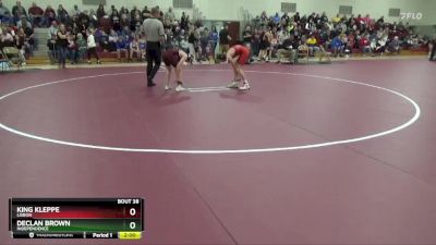 92 lbs 1st Place Match - Declan Brown, Independence vs King Kleppe, Lisbon