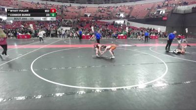 120 lbs 3rd Place Match - Wyatt Fuller, Wisconsin Rapids vs Connor Burke, Stratford