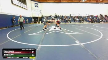 174 lbs Quarterfinal - Tim Cowan, California Baptist University vs Ryan Clink, Cal Poly SLO