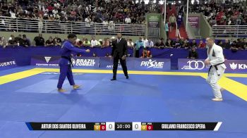 Giuliano Francesco Spera vs Artur Dos Santos Oliveira 2025 Brasileiro Jiu-Jitsu IBJJF