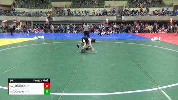 60 lbs Cons. Round 2 - Camden Cooper, Northeast Iowa Wrestling Club vs Carson Torkelson, LAW