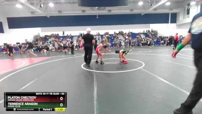 63 lbs Quarterfinal - Terrence Aragon, Poway Elite vs Platon Cheltsov, Savage House Wrestling