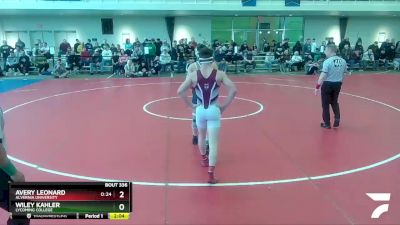 141 lbs 3rd Place Match - Wiley Kahler, Lycoming College vs Avery Leonard, Alvernia University