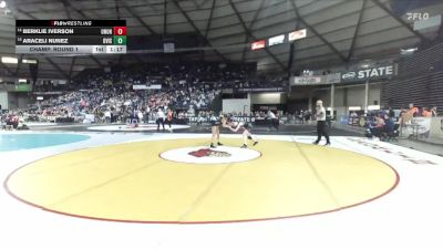 Girls 4A 110 lbs Champ. Round 1 - Berklie Iverson, Union (Girls) vs Araceli Nunez, Davis (Girls)