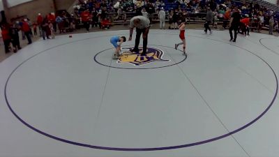 8U Boys - 45 lbs Champ. Round 1 - Otto Aue, Center Grove Wrestling Club vs Myles Bullock, South Side Wrestling Club