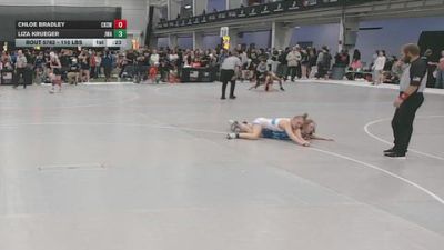 110 lbs Cons. Rd Of 16 - Chloe Bradley, Cleveland High School Wrestling vs Liza Krueger, Jackrabbit Wrestling Academy