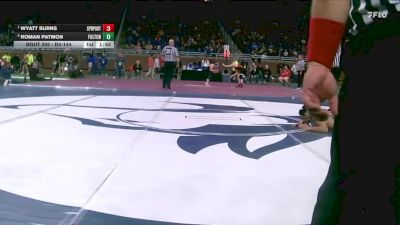 D4-144 lbs Semifinal - Wyatt Burns, Springport vs Roman Patmon, Fulton