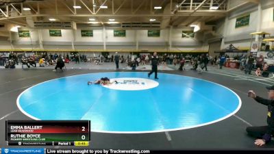 45-50 lbs Cons. Round 1 - Emma Ballert, Lead Deadwood vs Ruthie Boyce, Pioneer Wrestling Club