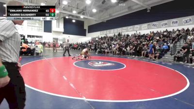 138 lbs Cons. Round 3 - Kamrin Daugherty, Yucaipa vs Emiliano Hernandez, Hesperia