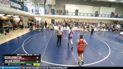 105-114 lbs Round 2 - Kylee Ledbetter, Sons Of Atlas Wrestling Club vs Delanie Knight, Sanderson Wrestling Academy