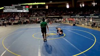 G 107 lbs Champ. Round 1 - A`Zerriana Jones, Bossier Girls vs Vivian Martin, St. Michael The Archangel Girls