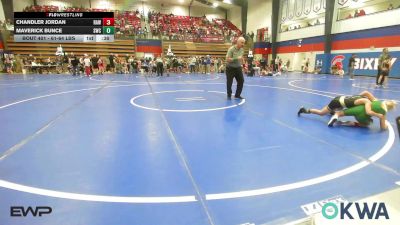 61-64 lbs Quarterfinal - Chandler Jordan, Raw Wrestling Club vs Maverick Bunce, Salina Wrestling Club
