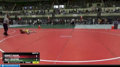 95 lbs Cons. Round 1 - Riley Kraemer, Pursuit Wresting Minnesota vs Emmett Pagor, Tomah Youth Wrestling