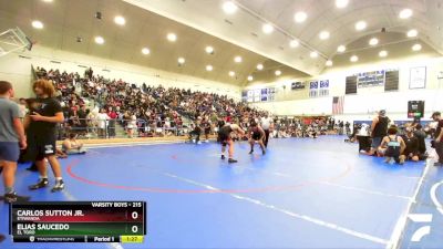 215 lbs Champ. Round 1 - Elias Saucedo, El Toro vs Carlos Sutton Jr., Etiwanda