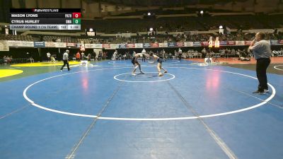 138 lbs Champ Round 1 (16 Team) - Cyrus Hurley, Delaware Military Academy vs Mason Lyons, Patrick Henry