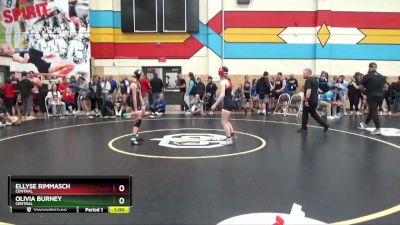 100 lbs Cons. Round 2 - Olivia Burney, Central vs Ellyse Rimmasch, Central