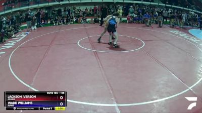 145 lbs Cons. Round 2 - Jackson Iverson, Alaska vs Wade Williams, Idaho