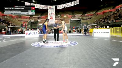 Cadet Boys Upper - 150 lbs Cons. Round 5 - Joseph Salazar, Lion Of Judah Wrestling Academy vs Daniel Malloy, MTC - MANTANONA TRAINING CENTER