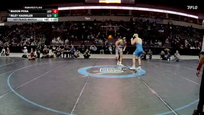5A 285 lbs 1st Place Match - Mason Posa, La Cueva vs Riley Haussler, Cleveland