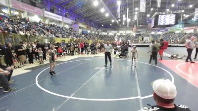 54 lbs Consi Of 8 #1 - Klayton Candelaria, Pagosa Springs vs Rowyn Brethauer, Independent