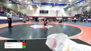 130 lbs Quarterfinal - Maddie Wells, St. Joseph (S.J.-Ogden) vs Hailey DeWitt, Jacksonville