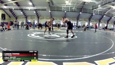 184 lbs Cons. Round 4 - Carson Thomas, Unattached vs Cole Tolley, Unattached - West Virgina