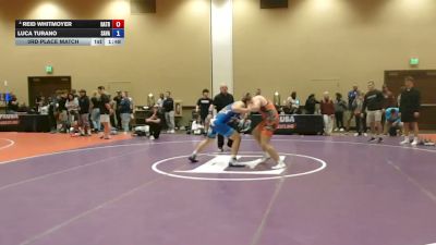 190 lbs 3rd Place Match - Reid Whitmoyer, Haines Trained vs Luca Turano, Savage