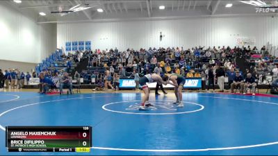 126 lbs Champ. Round 1 - Angelo Maxemchuk, Lewisburg vs Brice DiFilippo, St. Patrick`s High School