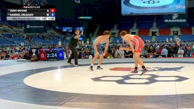 157 lbs 3rd Place Match - Zeno Moore, FL vs Gabriel Delgado, NV