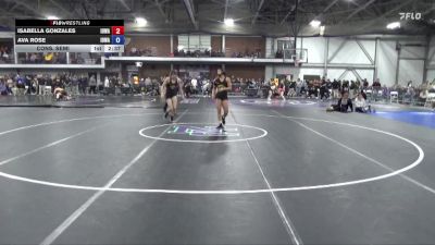 124 lbs Cons. Semi - Isabella Gonzales, Iowa vs Ava Rose, Iowa