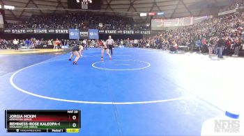 Girls 3A/4A 170 Champ. Round 2 - Reminess-Rose Kaleopa-Grey, Spanaway Lake (Girls) vs Jorgia McKim, Hermiston (Girls)