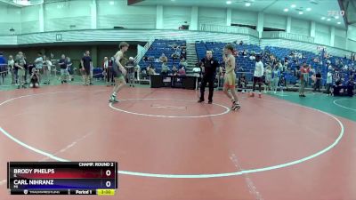 120 lbs Champ. Round 2 - Brody Phelps, IL vs Carl Nihranz, MI