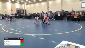 147 lbs Quarterfinal - Jordan Butler, Bishop McCort vs Dane Wenner, Cranberry