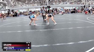 120 lbs Semis (4 Team) - Zoe Sykes, Full Circle vs Sadie Collins, Cordoba Trained