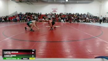 150 lbs Champ. Round 1 - Carter Henman, Castle View vs Caden Deines, Thunderridge