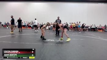 96 lbs Round 2 (10 Team) - Gavin Newton, Pedraza Wrestling vs Colton Zabinski, Backyard Brawlers Red