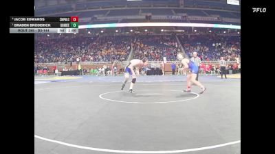 D3-144 lbs Semifinal - Braden Broderick, Dundee vs Jacob Edwards, Remus Chippewa Hills